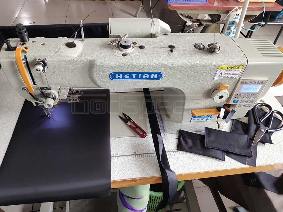 Industrial sewing equipment for custom bag manufacturing
